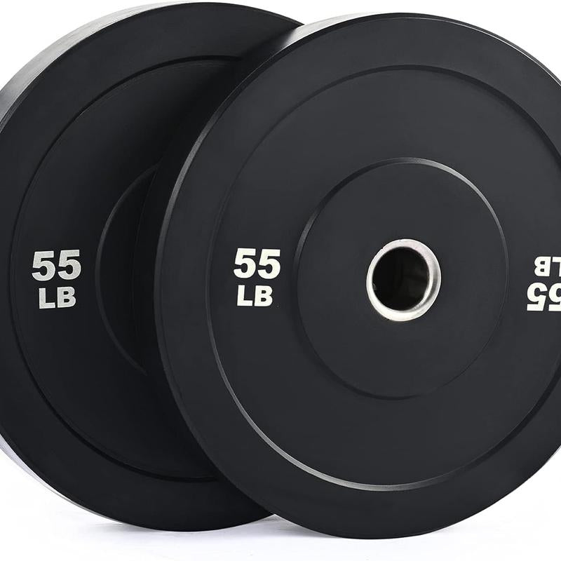 【Springtok】Zelus Weight Plate Set, Twin 2" Bumper Plates, Olympic Weight Set with Rubber Barbell Dumbbell Plates Stainless Steel Inserts for Pro or Home Gyms