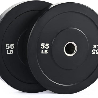 【Springtok】Zelus Weight Plate Set, Twin 2" Bumper Plates, Olympic Weight Set with Rubber Barbell Dumbbell Plates Stainless Steel Inserts for Pro or Home Gyms