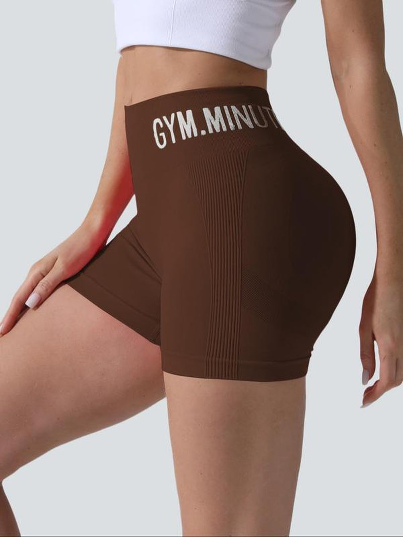 Women'S Seamless Sports Shorts, Breathable Comfortable High Waist Skinny Shorts, Ladies Sportswear for Gym Workout Cycling, Gym Clothes Women