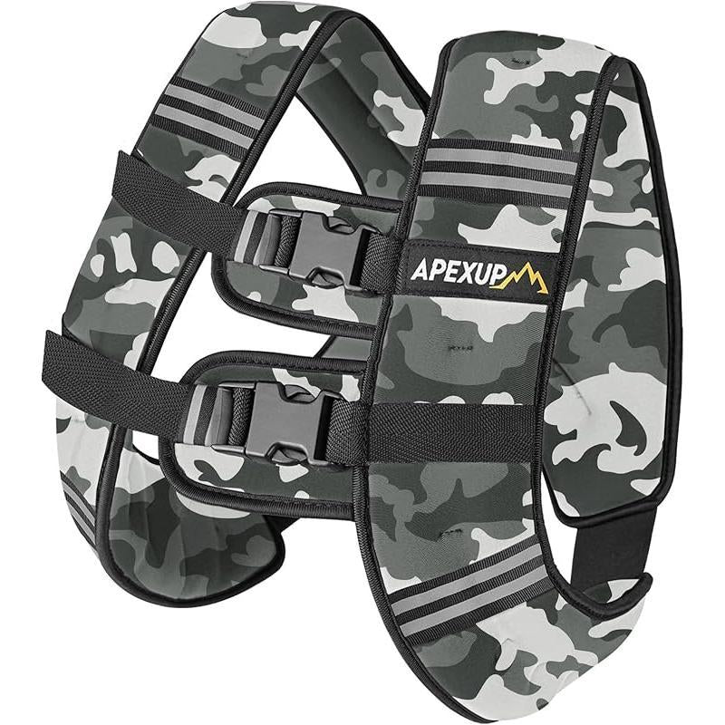 APEXUP Weighted Vest with 5Lbs/10Lbs/15Lbs/20Lbs/25Lbs/30Lbs Weights and Reflective Stripe, Weight Vest Men Women for Workout, Strength Training, Running