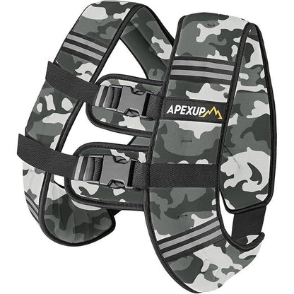 APEXUP Weighted Vest with 5Lbs/10Lbs/15Lbs/20Lbs/25Lbs/30Lbs Weights and Reflective Stripe, Weight Vest Men Women for Workout, Strength Training, Running