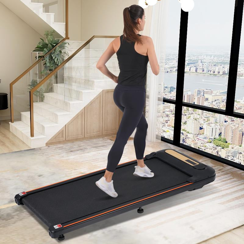 Walking Pad under Desk Treadmill for Home Office -2.5HP Walking Treadmill 0.5-4MPH 300LBS Capacity Treadmill for Walking Running