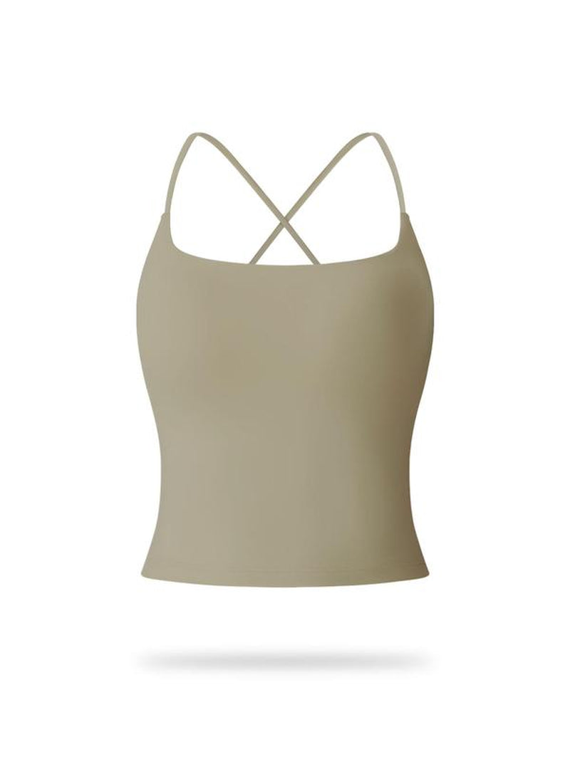 Women'S Solid Criss Cross Sports Bra, Casual Comfortable Breathable Sports Vest for Yoga Gym Workout Running, Activewear, Ladies Sportswear for All Seasons, Womenswear