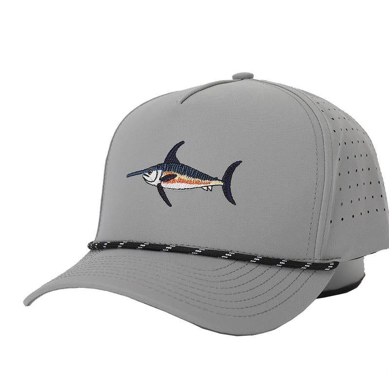 Bar Jacks Gray Swordfish Performance Snapback Hat